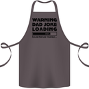 Warning Dad Joke Loading Father's Day Funny Cotton Apron 100% Organic Dark Grey