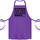 Warning Dad Joke Loading Father's Day Funny Cotton Apron 100% Organic Purple