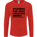 Warning Dad Joke Loading Father's Day Funny Mens Long Sleeve T-Shirt Red