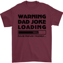 Warning Dad Joke Loading Father's Day Funny Mens T-Shirt Cotton Gildan Maroon