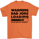 Warning Dad Joke Loading Father's Day Funny Mens T-Shirt Cotton Gildan Orange