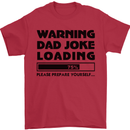Warning Dad Joke Loading Father's Day Funny Mens T-Shirt Cotton Gildan Red