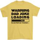 Warning Dad Joke Loading Father's Day Funny Mens T-Shirt Cotton Gildan Yellow