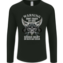 Warning Don' Touch My Bike Biker Motorcycle Mens Long Sleeve T-Shirt Black