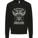 Warning Don' Touch My Bike Biker Motorcycle Mens Sweatshirt Jumper Black