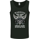 Warning Don' Touch My Bike Biker Motorcycle Mens Vest Tank Top Black