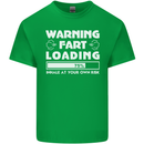 Warning Fart Loading Funny Farting Dad Kids T-Shirt Childrens Irish Green
