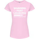 Warning Fart Loading Funny Farting Dad Womens Petite Cut T-Shirt Light Pink