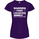 Warning Fart Loading Funny Farting Dad Womens Petite Cut T-Shirt Purple