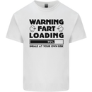 Warning Fart Loading Funny Farting Rude Kids T-Shirt Childrens White