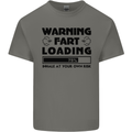 Warning Fart Loading Funny Farting Rude Mens Cotton T-Shirt Tee Top Charcoal