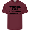Warning Fart Loading Funny Farting Rude Mens Cotton T-Shirt Tee Top Maroon