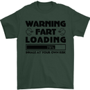 Warning Fart Loading Funny Farting Rude Mens T-Shirt Cotton Gildan Forest Green