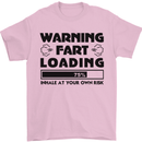Warning Fart Loading Funny Farting Rude Mens T-Shirt Cotton Gildan Light Pink