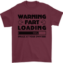 Warning Fart Loading Funny Farting Rude Mens T-Shirt Cotton Gildan Maroon