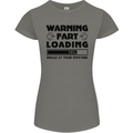 Warning Fart Loading Funny Farting Rude Womens Petite Cut T-Shirt Charcoal
