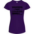 Warning Fart Loading Funny Farting Rude Womens Petite Cut T-Shirt Purple
