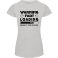 Warning Fart Loading Funny Farting Rude Womens Petite Cut T-Shirt Sports Grey