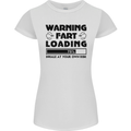 Warning Fart Loading Funny Farting Rude Womens Petite Cut T-Shirt White