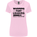 Warning Fart Loading Funny Farting Rude Womens Wider Cut T-Shirt Light Pink