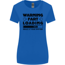 Warning Fart Loading Funny Farting Rude Womens Wider Cut T-Shirt Royal Blue