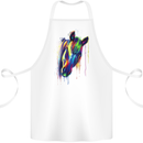 Watercolour Horse Cotton Apron 100% Organic White
