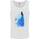 Watercolour Wolf Mens Vest Tank Top White