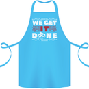 We Get It Done Funny IT Professional Tecky Cotton Apron 100% Organic Turquoise