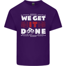 We Get It Done Funny IT Professional Tecky Mens Cotton T-Shirt Tee Top Purple