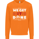 We Get It Done Funny IT Professional Tecky Mens Sweatshirt Jumper Orange