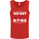 We Get It Done Funny IT Professional Tecky Mens Vest Tank Top Red