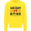 We Get It Done Funny Tecky  IT Professional Mens Sweatshirt Jumper Yellow