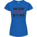 We Get It Done Funny Tecky  IT Professional Womens Petite Cut T-Shirt Royal Blue