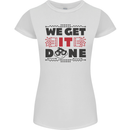 We Get It Done Funny Tecky  IT Professional Womens Petite Cut T-Shirt White