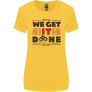 We Get It Done Funny Tecky  IT Professional Womens Wider Cut T-Shirt Yellow
