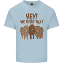 We Herd That Funny Cow Mens Cotton T-Shirt Tee Top Light Blue