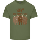 We Herd That Funny Cow Mens Cotton T-Shirt Tee Top Military Green