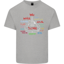 We Will Rock You Rock Country Punk Guitar Mens Cotton T-Shirt Tee Top Sports Grey