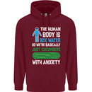 We're Basically Cucumbers With Anxiety Childrens Kids Hoodie Maroon