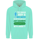 We're Basically Cucumbers With Anxiety Childrens Kids Hoodie Peppermint
