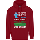 We're Basically Cucumbers With Anxiety Childrens Kids Hoodie Red