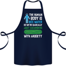 We're Basically Cucumbers With Anxiety Cotton Apron 100% Organic Navy Blue