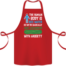 We're Basically Cucumbers With Anxiety Cotton Apron 100% Organic Red