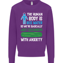 We're Basically Cucumbers With Anxiety Kids Sweatshirt Jumper Purple
