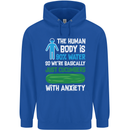 We're Basically Cucumbers With Anxiety Mens 80% Cotton Hoodie Royal Blue