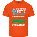 We're Basically Cucumbers With Anxiety Mens Cotton T-Shirt Tee Top Orange
