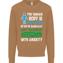 We're Basically Cucumbers With Anxiety Mens Sweatshirt Jumper Caramel Latte