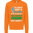 We're Basically Cucumbers With Anxiety Mens Sweatshirt Jumper Orange