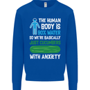 We're Basically Cucumbers With Anxiety Mens Sweatshirt Jumper Royal Blue