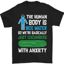 We're Basically Cucumbers With Anxiety Mens T-Shirt Cotton Gildan Black